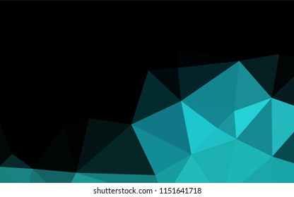 Light BLUE vector shining hexagonal background. Shining illustration, which consist of triangles. A completely new design for your business.