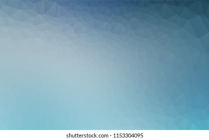 Light BLUE vector shining hexagonal template. Shining illustration, which consist of triangles. The polygonal design can be used for your web site.