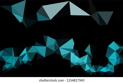 Light BLUE vector shining hexagonal template. A vague abstract illustration with gradient. Brand new style for your business design.