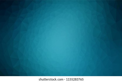 Light BLUE vector shining hexagonal template. Shining illustration, which consist of triangles. The polygonal design can be used for your web site.