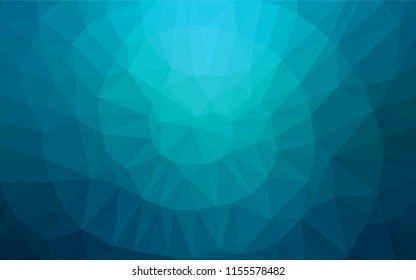Light BLUE vector shining hexagonal background. Triangular geometric sample with gradient.  Brand new style for your business design.