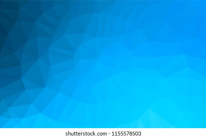 Light BLUE vector shining hexagonal background. Colorful abstract illustration with gradient. Triangular pattern for your business design.