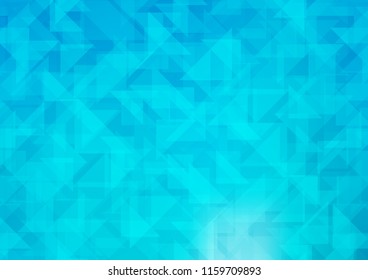 Light BLUE vector shining hexagonal template. Creative illustration in halftone style with gradient. The textured pattern can be used for background.