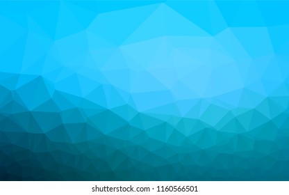 Light BLUE vector shining hexagonal pattern. Creative geometric illustration in Origami style with gradient. A new texture for your design.