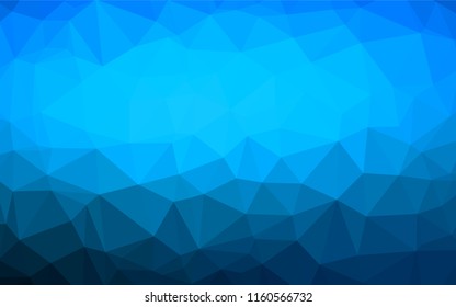 Light BLUE vector shining hexagonal template. Triangular geometric sample with gradient.  A completely new template for your business design.