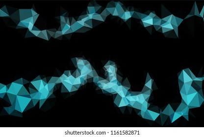 Light BLUE vector shining hexagonal background. A sample with polygonal shapes. Brand new style for your business design.