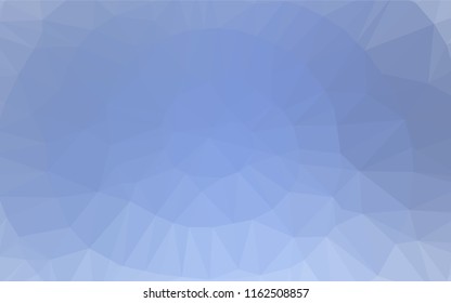 Light BLUE vector shining hexagonal template. Triangular geometric sample with gradient.  A new texture for your design.