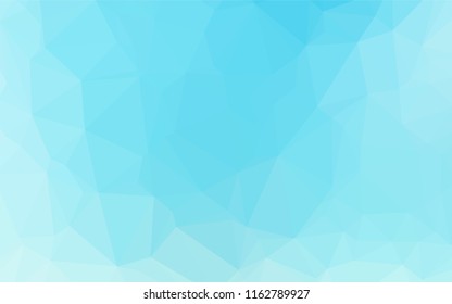 Light BLUE vector shining hexagonal pattern. Geometric illustration in Origami style with gradient.  Brand new design for your business.