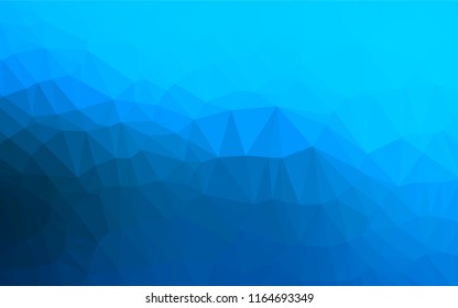 Light BLUE vector shining hexagonal pattern. Creative illustration in halftone style with gradient. The best triangular design for your business.