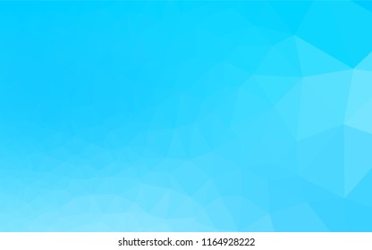 Light BLUE vector shining hexagonal template. Geometric illustration in Origami style with gradient.  The best triangular design for your business.