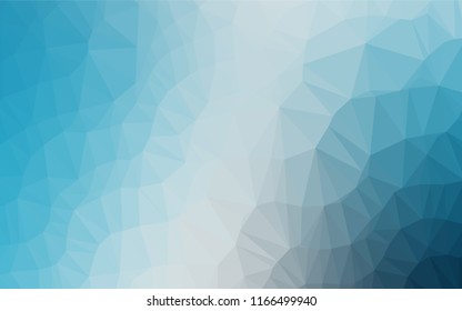 Light BLUE vector shining hexagonal template. Triangular geometric sample with gradient.  A completely new template for your business design.