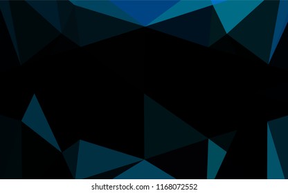 Light BLUE vector shining hexagonal pattern. Triangular geometric sample with gradient.  The template can be used as a background for cell phones.