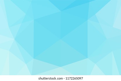 Light BLUE vector shining hexagonal pattern. A completely new color illustration in a vague style. The polygonal design can be used for your web site.