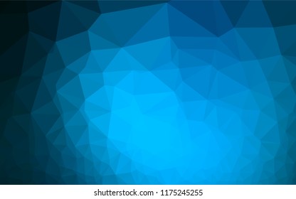 Light BLUE vector shining hexagonal pattern. A completely new color illustration in a vague style. Brand new style for your business design.