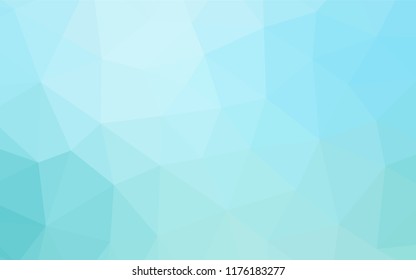Light BLUE vector shining hexagonal template. Shining colored illustration in a Brand new style. The textured pattern can be used for background.