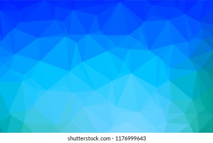 Light BLUE vector shining hexagonal background. A completely new color illustration in a vague style. Brand new design for your business.
