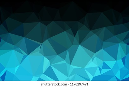 Light BLUE vector shining hexagonal pattern. Creative geometric illustration in Origami style with gradient. The elegant pattern can be used as part of a brand book.