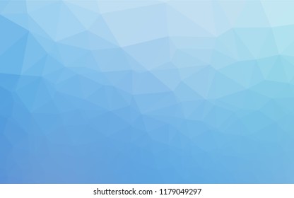 Light BLUE vector shining hexagonal background. Modern geometrical abstract illustration with gradient. The best triangular design for your business.
