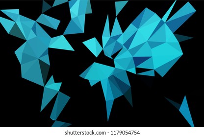 Light BLUE vector shining hexagonal template. Colorful abstract illustration with gradient. A completely new template for your business design.