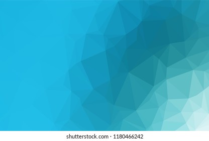 Light BLUE vector shining hexagonal template. A sample with polygonal shapes. The template can be used as a background for cell phones.