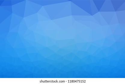 Light BLUE vector shining hexagonal template. Geometric illustration in Origami style with gradient.  The completely new template can be used for your brand book.
