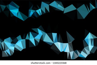 Light BLUE vector shining hexagonal template. Brand new colored illustration in blurry style with gradient. Triangular pattern for your business design.
