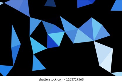 Light BLUE vector shining hexagonal template. A vague abstract illustration with gradient. A completely new design for your business.