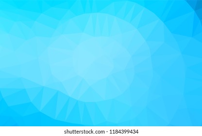 Light BLUE vector shining hexagonal pattern. Colorful illustration in abstract style with gradient. Triangular pattern for your business design.
