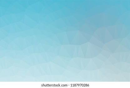 Light BLUE vector shining hexagonal pattern. Geometric illustration in Origami style with gradient.  A new texture for your design.