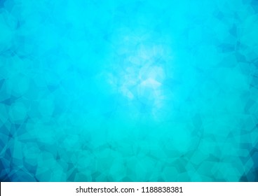 Light BLUE vector shining hexagonal background. Shining colored illustration in a Brand new style. The template can be used as a background for cell phones.