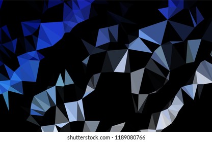 Light BLUE vector shining hexagonal background. Glitter abstract illustration with an elegant design. The polygonal design can be used for your web site.