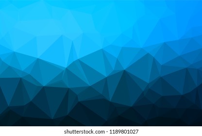 Light BLUE vector shining hexagonal template. Creative geometric illustration in Origami style with gradient. Brand new style for your business design.