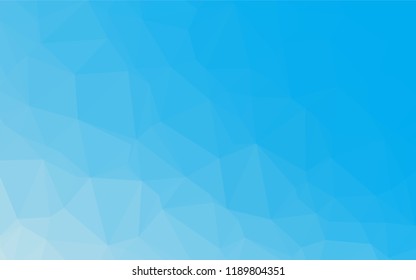 Light BLUE vector shining hexagonal pattern. Shining illustration, which consist of triangles. The textured pattern can be used for background.