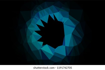 Light BLUE vector shining hexagonal template. Colorful abstract illustration with gradient. The elegant pattern can be used as part of a brand book.