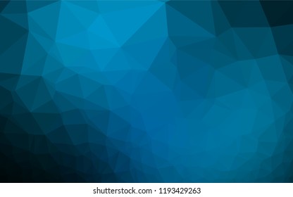 Light BLUE vector shining hexagonal background. A vague abstract illustration with gradient. The polygonal design can be used for your web site.