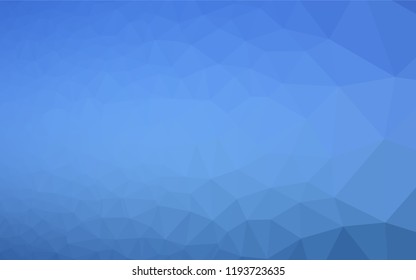 Light BLUE vector shining hexagonal background. A sample with polygonal shapes. Triangular pattern for your business design.