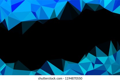 Light BLUE vector shining hexagonal pattern. Brand new colored illustration in blurry style with gradient. Triangular pattern for your business design.