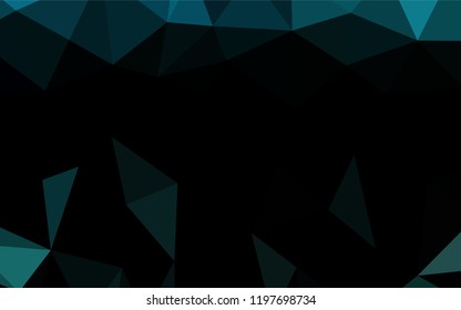 Light BLUE vector shining hexagonal background. Triangular geometric sample with gradient.  A completely new design for your business.