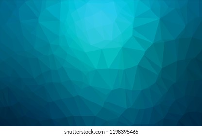 Light BLUE vector shining hexagonal pattern. A completely new color illustration in a vague style. The best triangular design for your business.