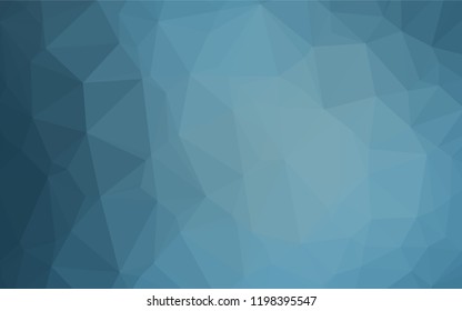 Light BLUE vector shining hexagonal template. A sample with polygonal shapes. Triangular pattern for your business design.