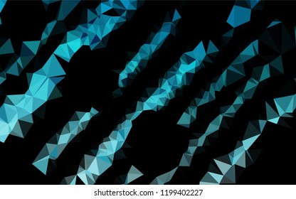 Light BLUE vector shining hexagonal template. Creative geometric illustration in Origami style with gradient. The textured pattern can be used for background.