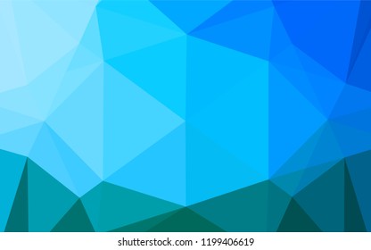 Light BLUE vector shining hexagonal background. Colorful illustration in abstract style with gradient. The best triangular design for your business.