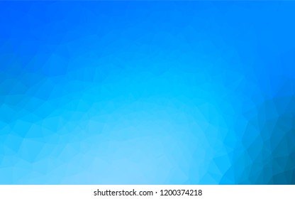 Light BLUE vector shining hexagonal background. Creative geometric illustration in Origami style with gradient. Brand new style for your business design.