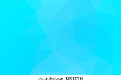 Light BLUE vector shining hexagonal template. Creative geometric illustration in Origami style with gradient. The polygonal design can be used for your web site.