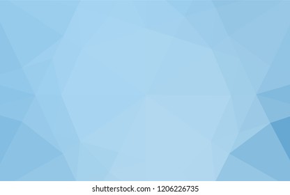 Light BLUE vector shining hexagonal background. Creative geometric illustration in Origami style with gradient. The best triangular design for your business.
