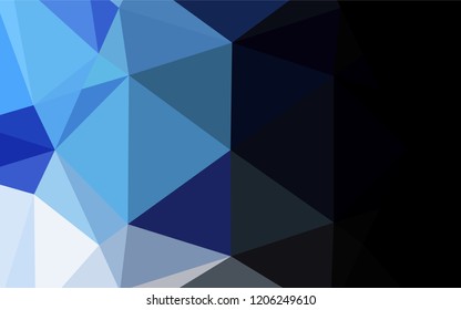 Light BLUE vector shining hexagonal pattern. An elegant bright illustration with gradient. The completely new template can be used for your brand book.