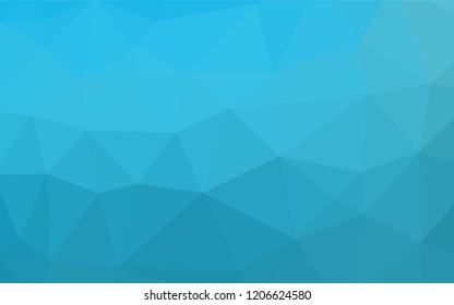 Light BLUE vector shining hexagonal pattern. Shining illustration, which consist of triangles. Brand new style for your business design.