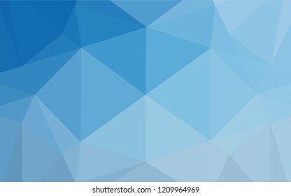 Light BLUE vector shining hexagonal pattern. Glitter abstract illustration with an elegant design. The polygonal design can be used for your web site.
