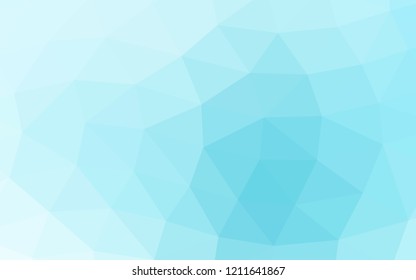 Light BLUE vector shining hexagonal shining triangular. Colorful illustration in abstract style with gradient. The best triangular design for your business.