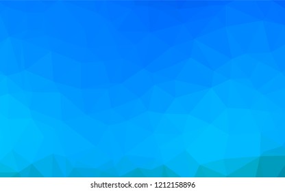 Light BLUE vector shining hexagonal pattern. Glitter abstract illustration with an elegant design. Triangular pattern for your business design.